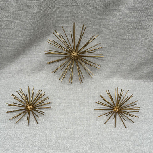 Gold Starburst Metal Wall Accent Décor