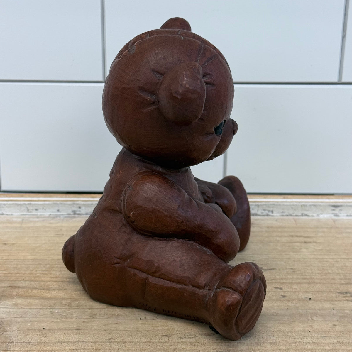 Red Mill Teddy Bear Pecan Resin Figurine #25 Vintage 1988