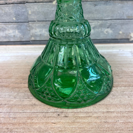 Oil Lamp, Embossed Pressed Glass