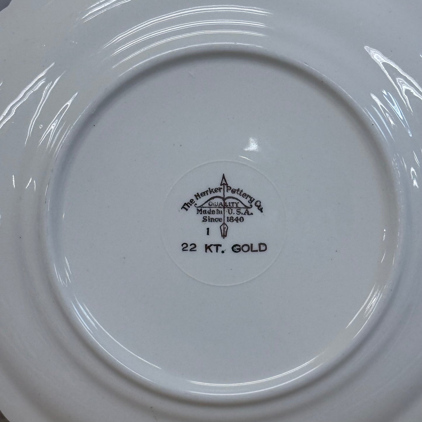 Harker Pottery Courting Couple Plate & Cake Serve Set