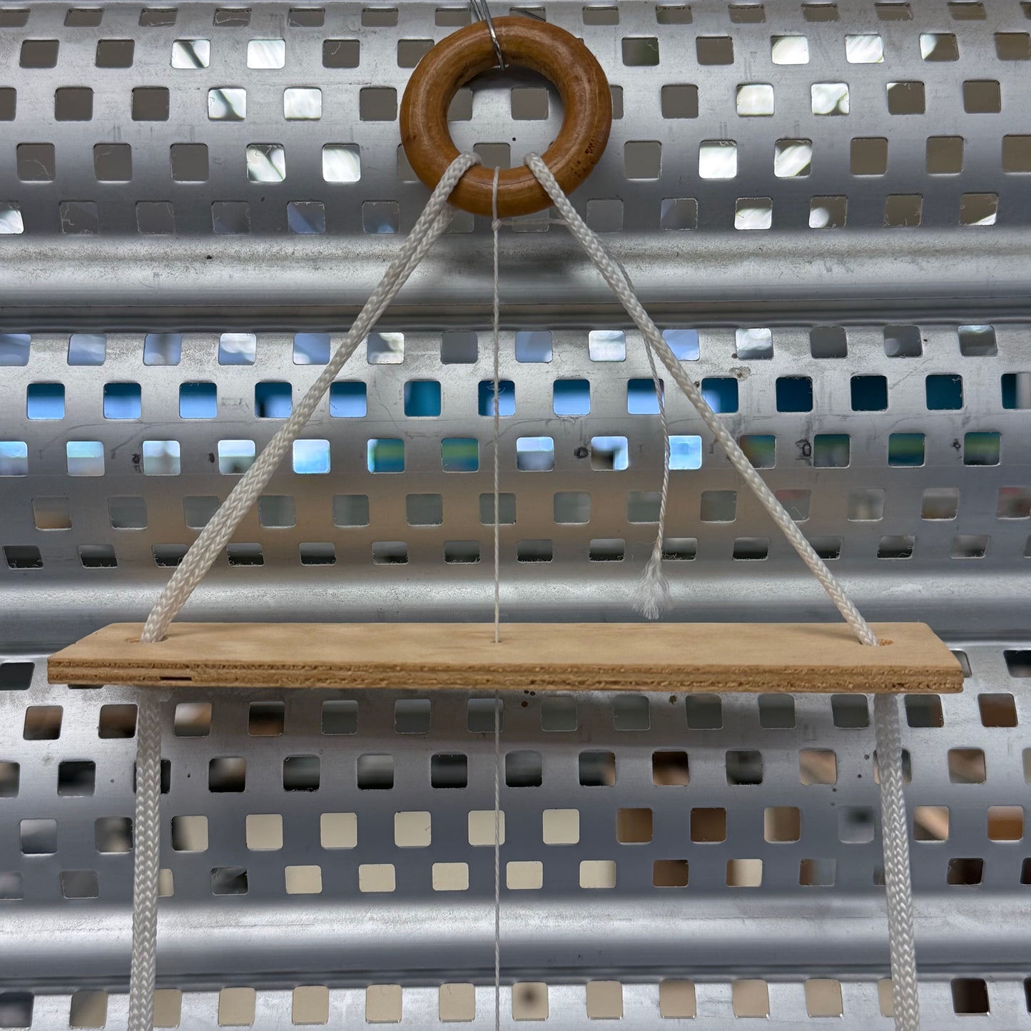 Hanging Clown Doll on Swing with Porcelain Face
