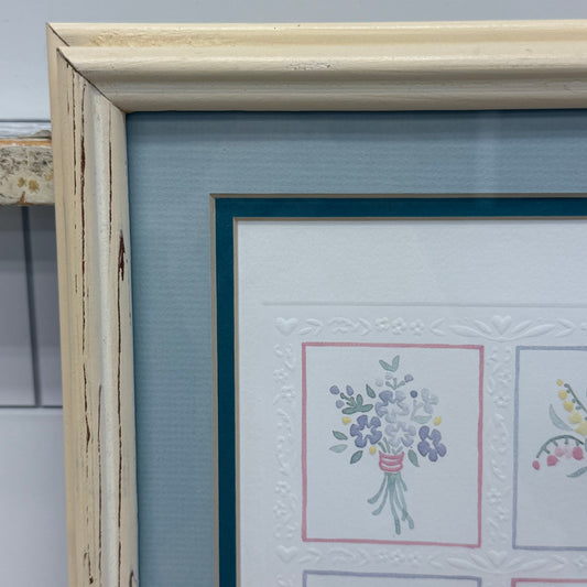 Shawn Mory McMillion Embossed Floral Print 1980s