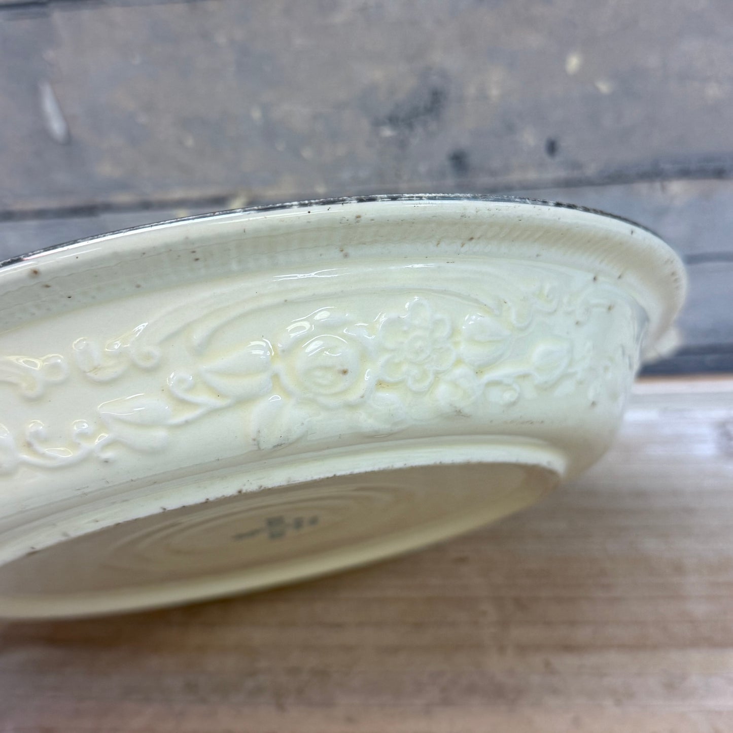 Homer Laughlin OvenServe virginia rose Pie Plate, 1930s
