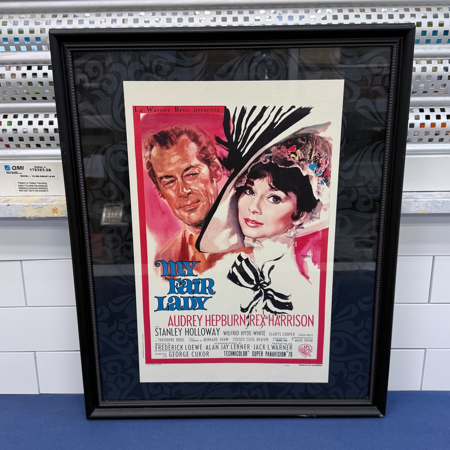 My Fair Lady Audrey Hepburn Framed Italian Movie Poster Reproduction 1964