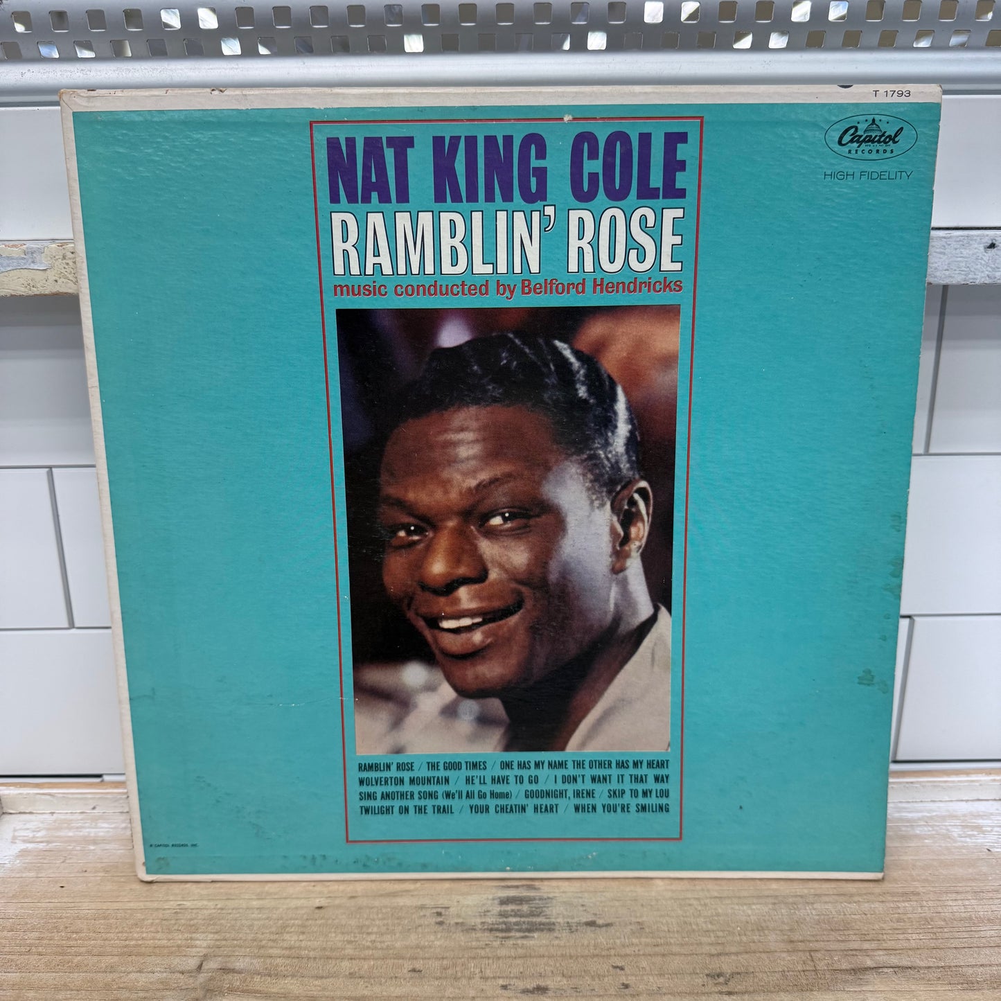 Nat King Cole Ramblin’ Rose Mono Vinyl Record 1962 #T-1793
