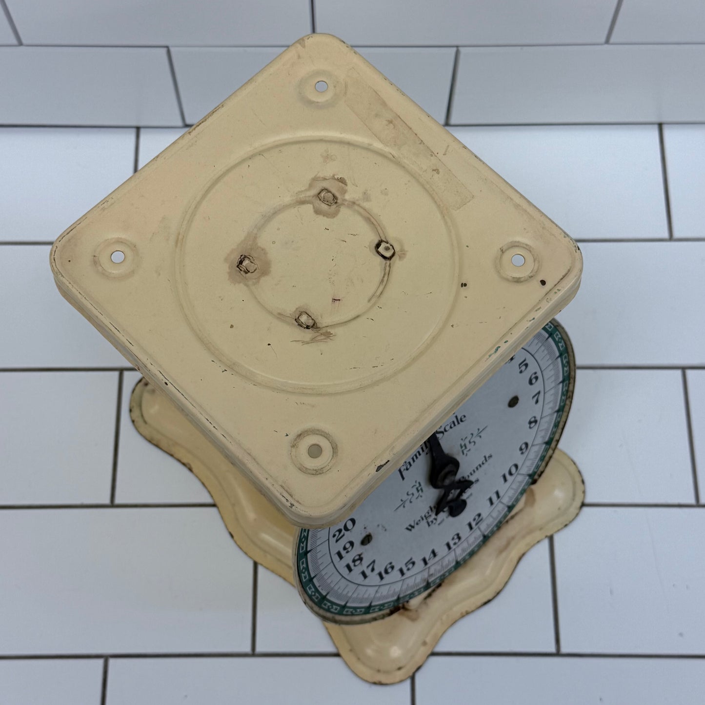 American Family 25 Lb Kitchen Scale Vintage Metal Works 1950s