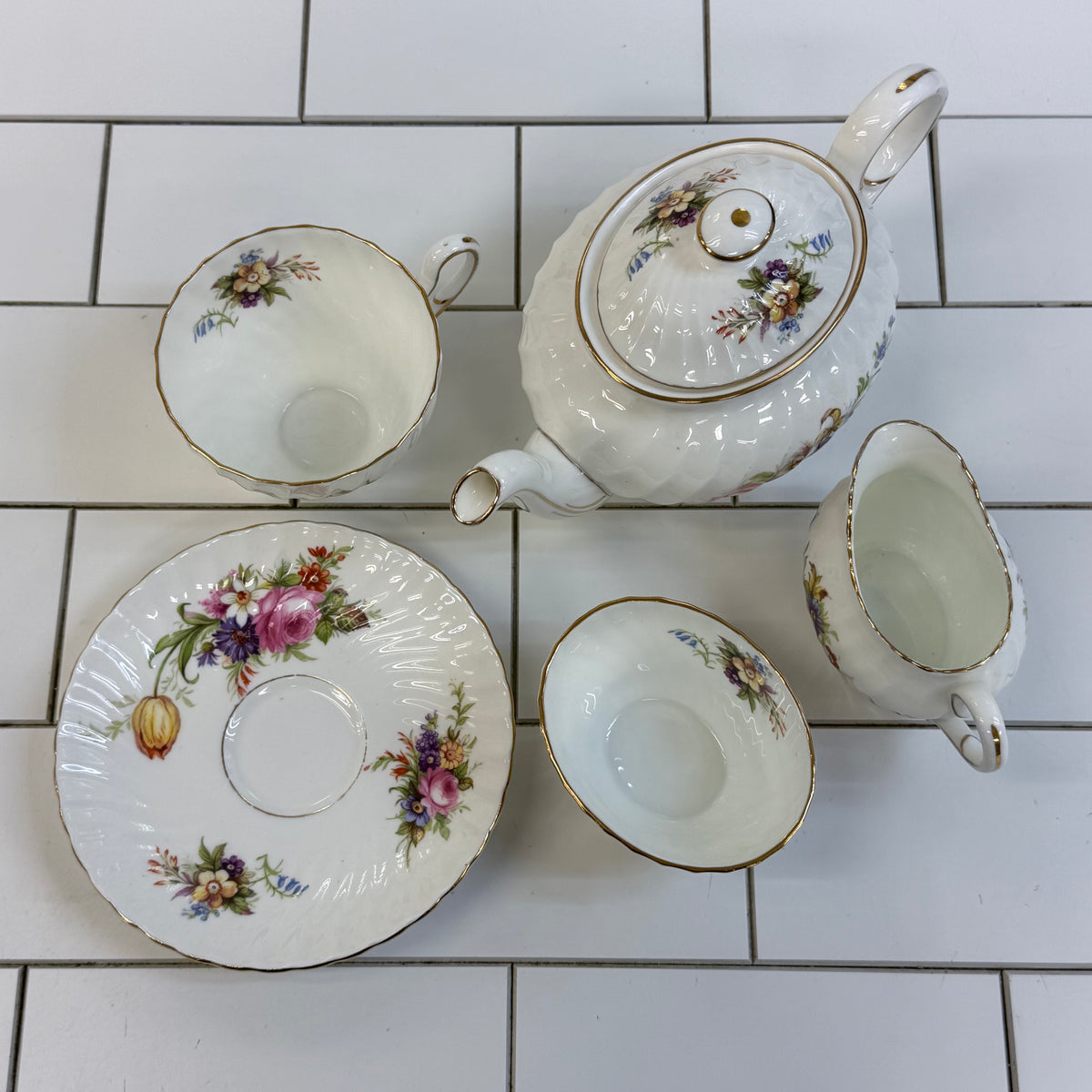 E.B. Foley Devonshire Bone China Tea Set English Country
