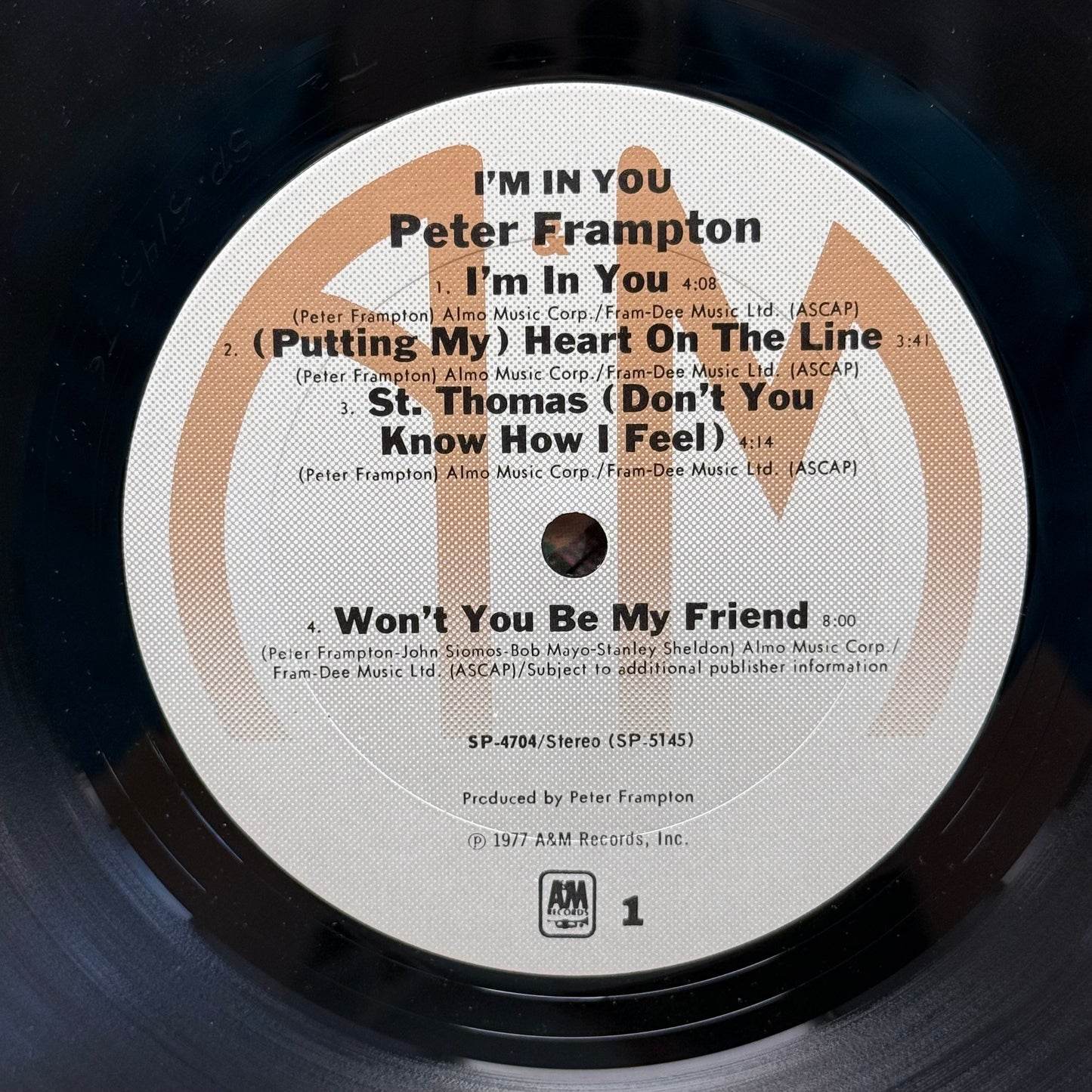 Peter Frampton I'm In You Vinyl Record LP 1977 #SP-4704