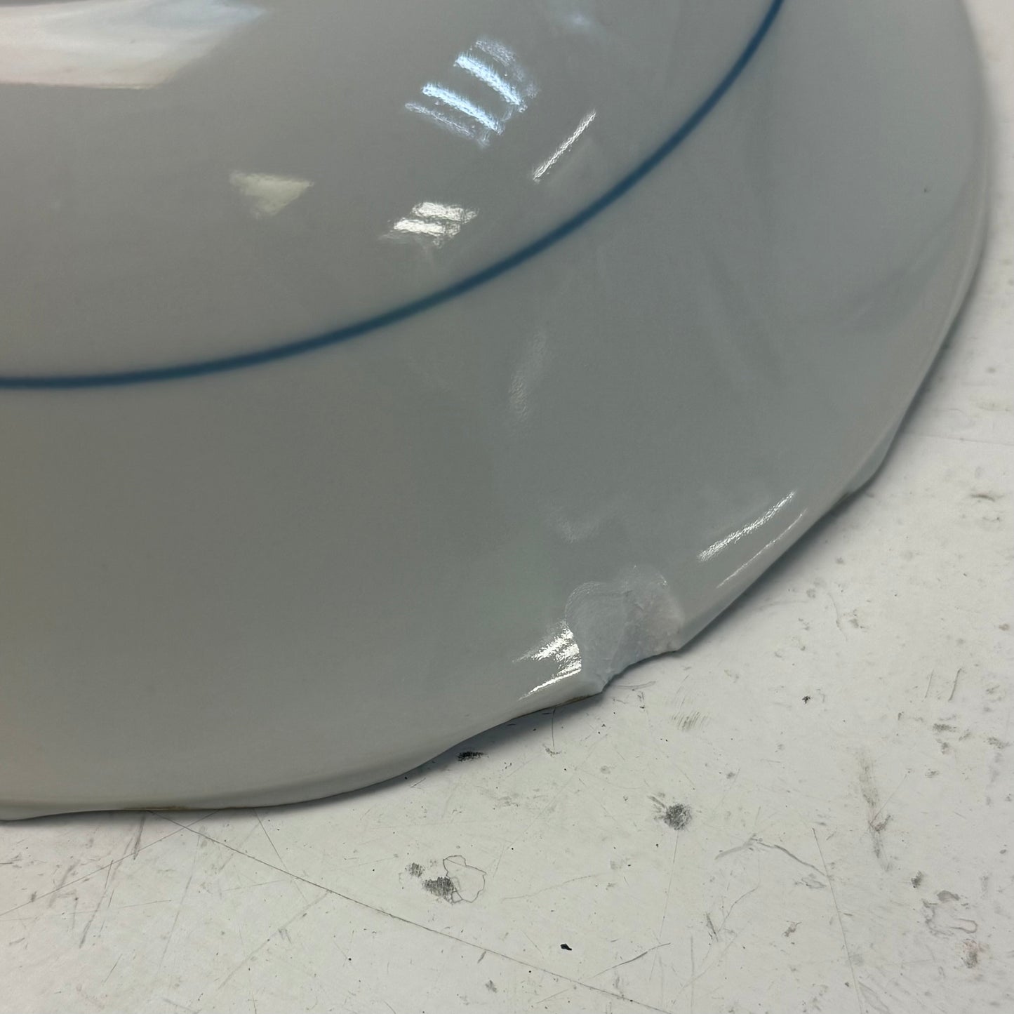 Andrea by Sadek Blue Mum Porcelain Bowls, Set of 7 1980s