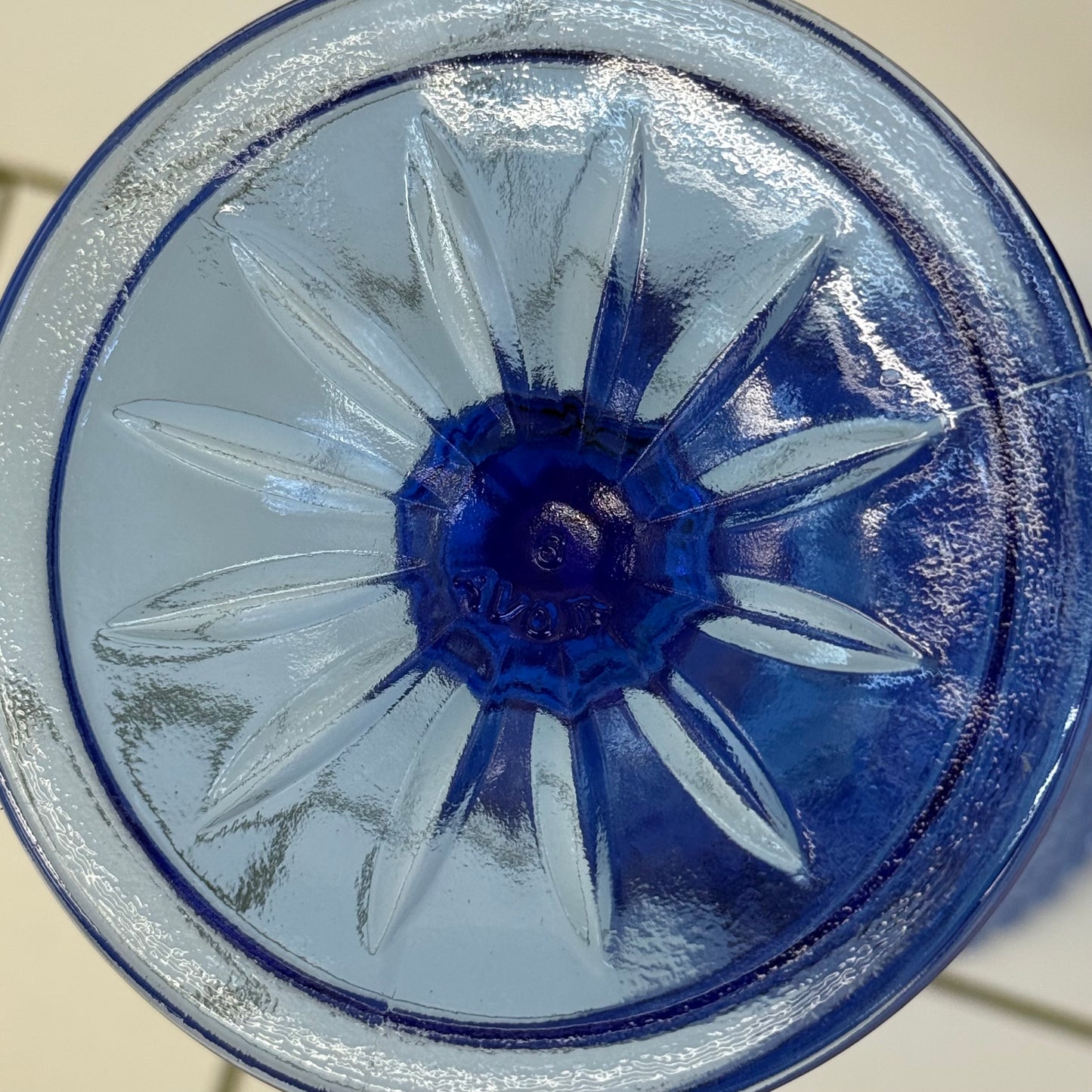 Avon Fostoria George Washington Cameo Cobalt Goblets Set 2 1976