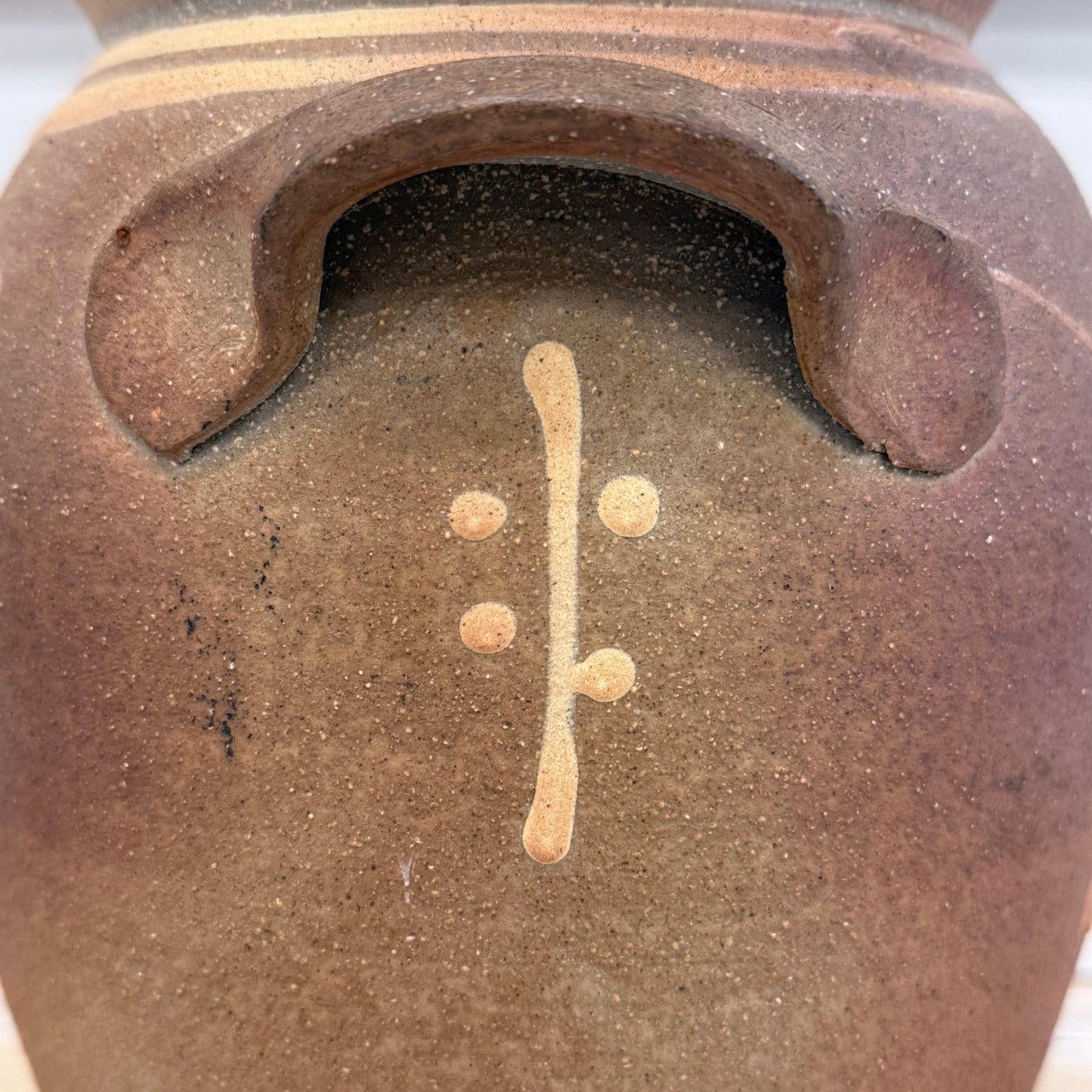 Studio Art Pottery Salt Glazed Stoneware Lidded Pot