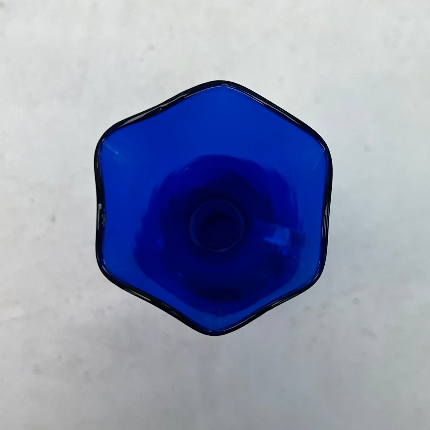 Hand-blown Cobalt Art Glass Vase