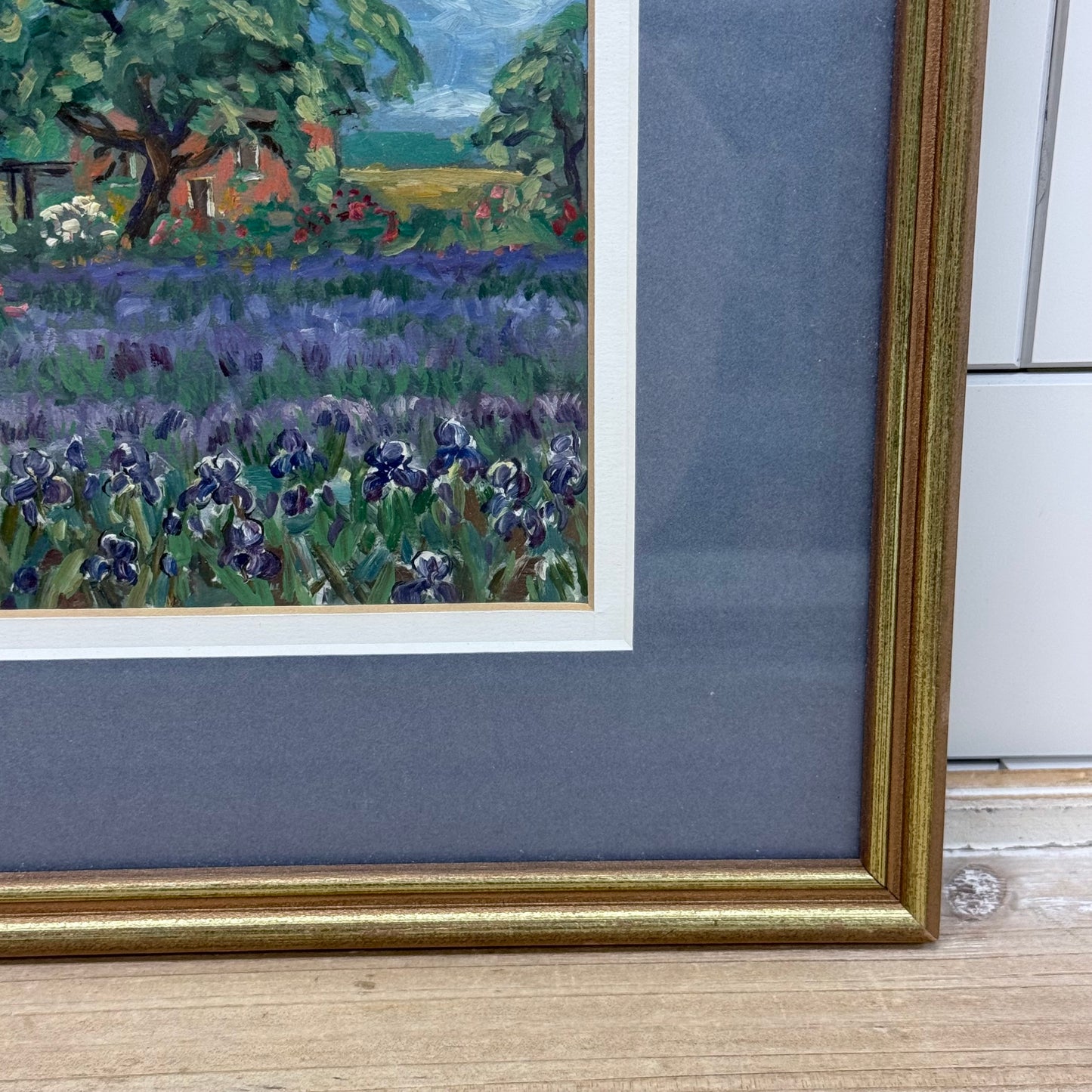 Flower Field Framed Art Print Signed C Sanford