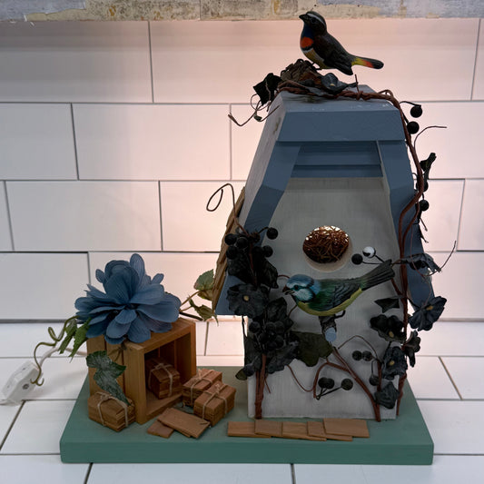 Birdhouse Cottagecore Accent Lamp Decor