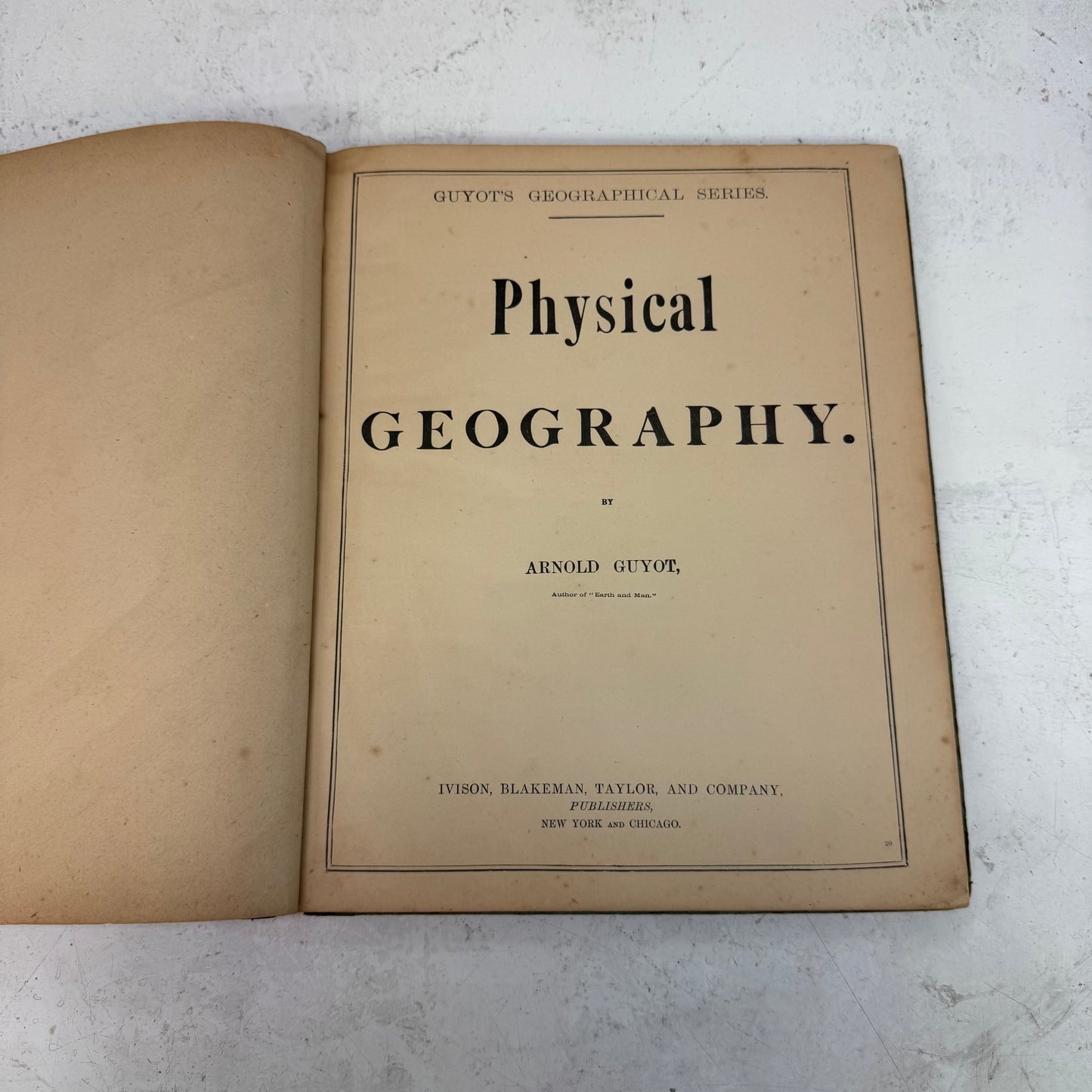 Arnold Guyot Physical Geography Hardback, 1873