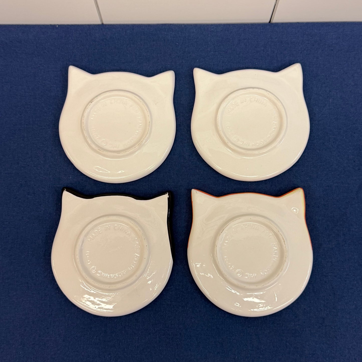 Bandwagon Cat Coasters Set of 4 Ceramic 2001