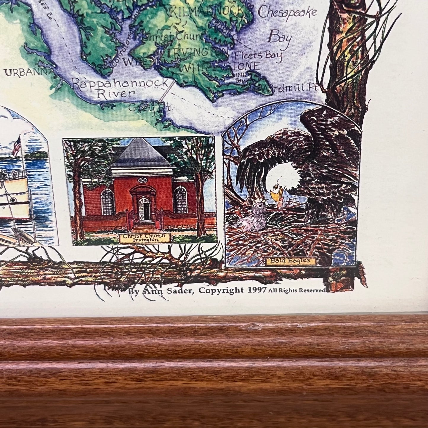 Ann Sader Northern Neck of Virginia Framed Art Print, 1997
