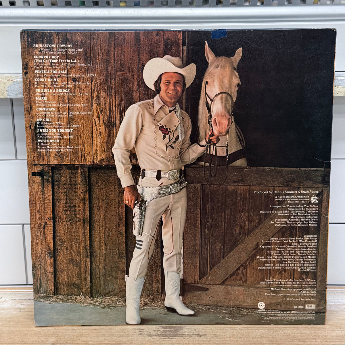 Glen Campbell Rhinestone Cowboy Vinyl Record, 1975 - SW-11430