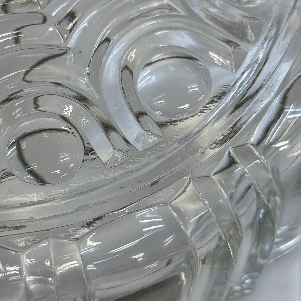 Vintage Cranberry Pink Clear Pressed Glass Covered Candy Dish