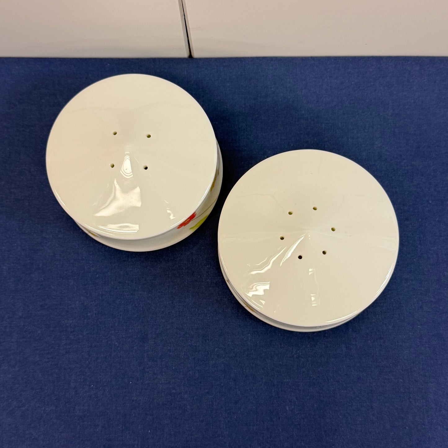 Mikasa Just Flowers Salt Pepper Shakers Bone China Japan 1980s