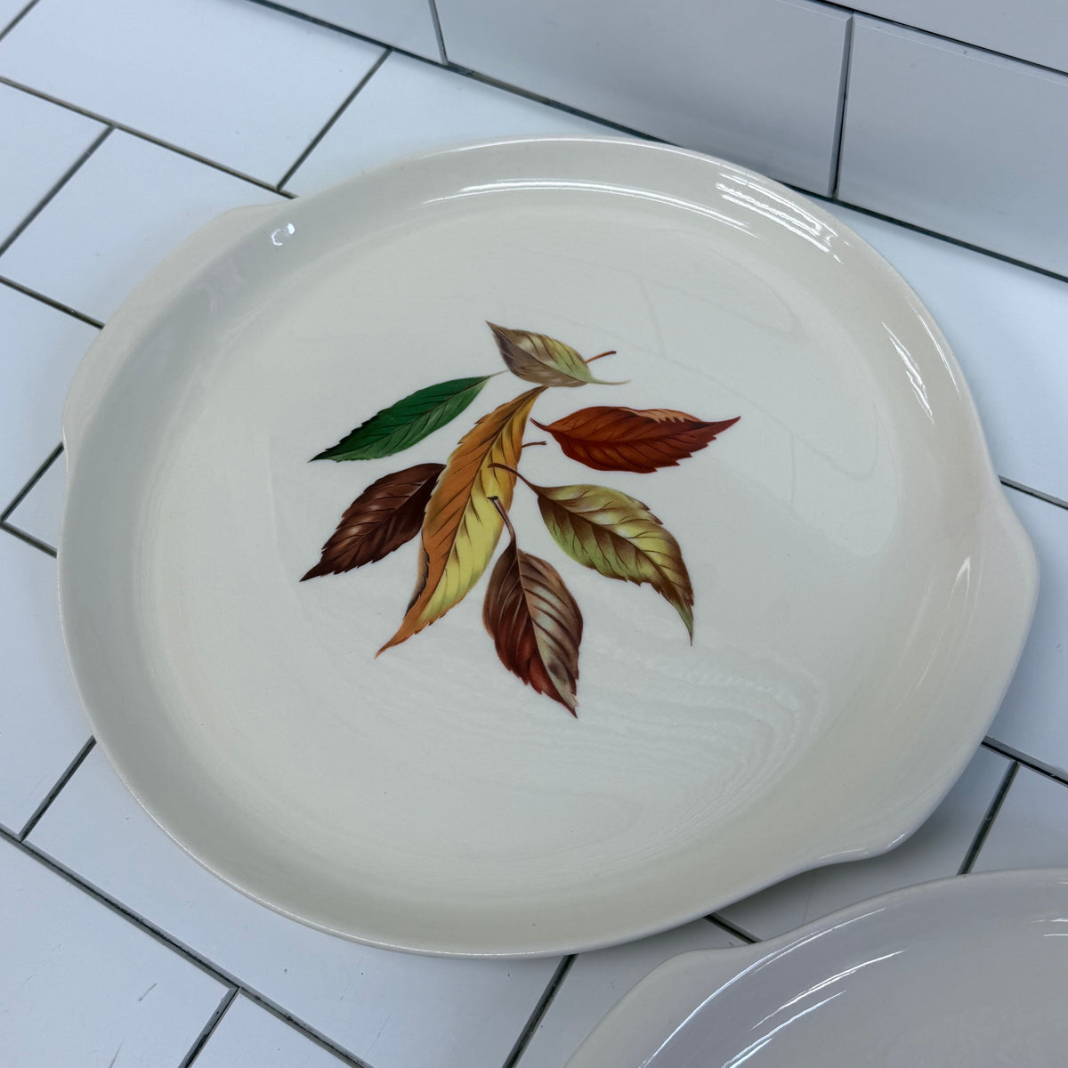 Vintage Autumn Leaf Plate Set of 8