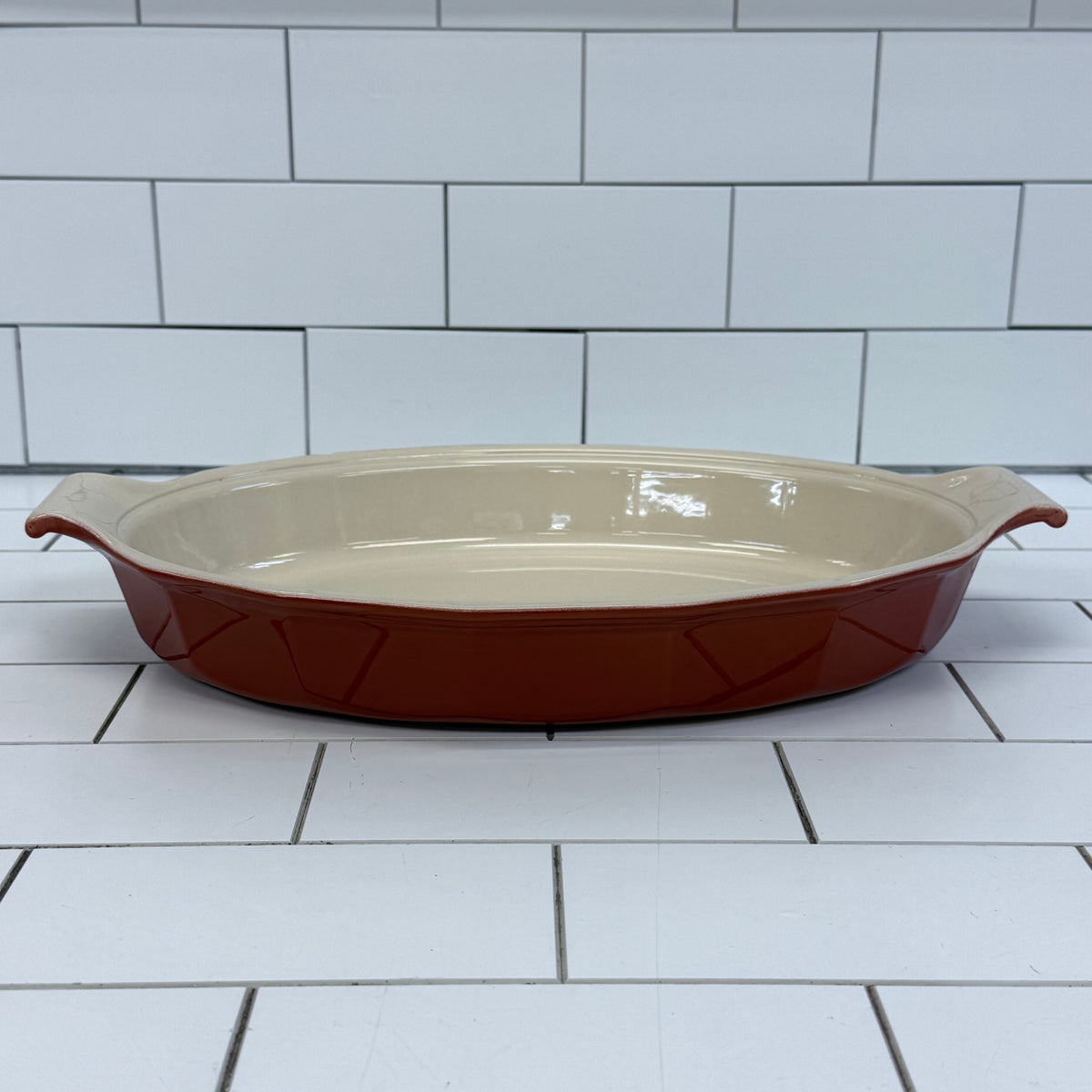 Emile Henry Williams-Sonoma Red Oval Ceramic Baking Dish