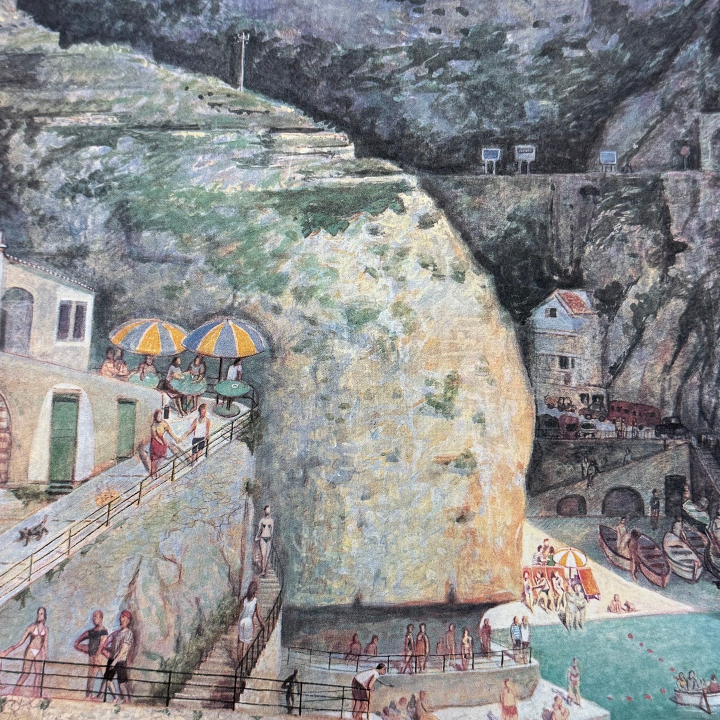 Amalfi Coast Art Print La Praia Signed Limited Edition