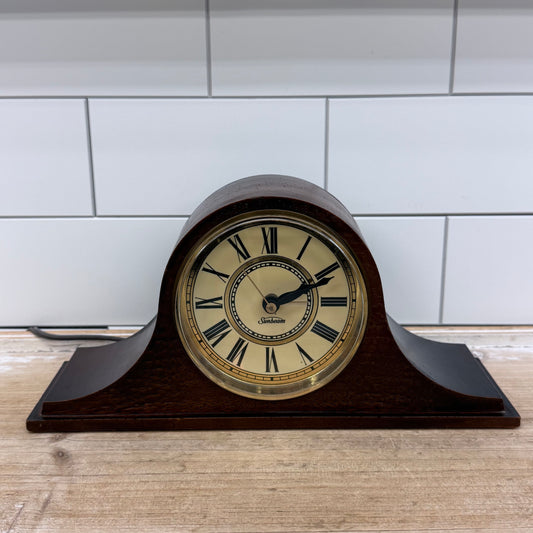 Sunbeam Electric Tambour Mantel Clock 1950s Vintage