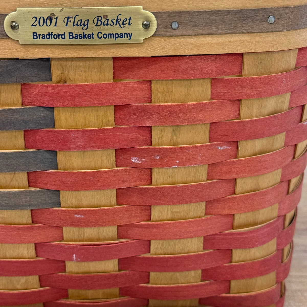 Bradford Basket Company Flag Handwoven Americana Decor