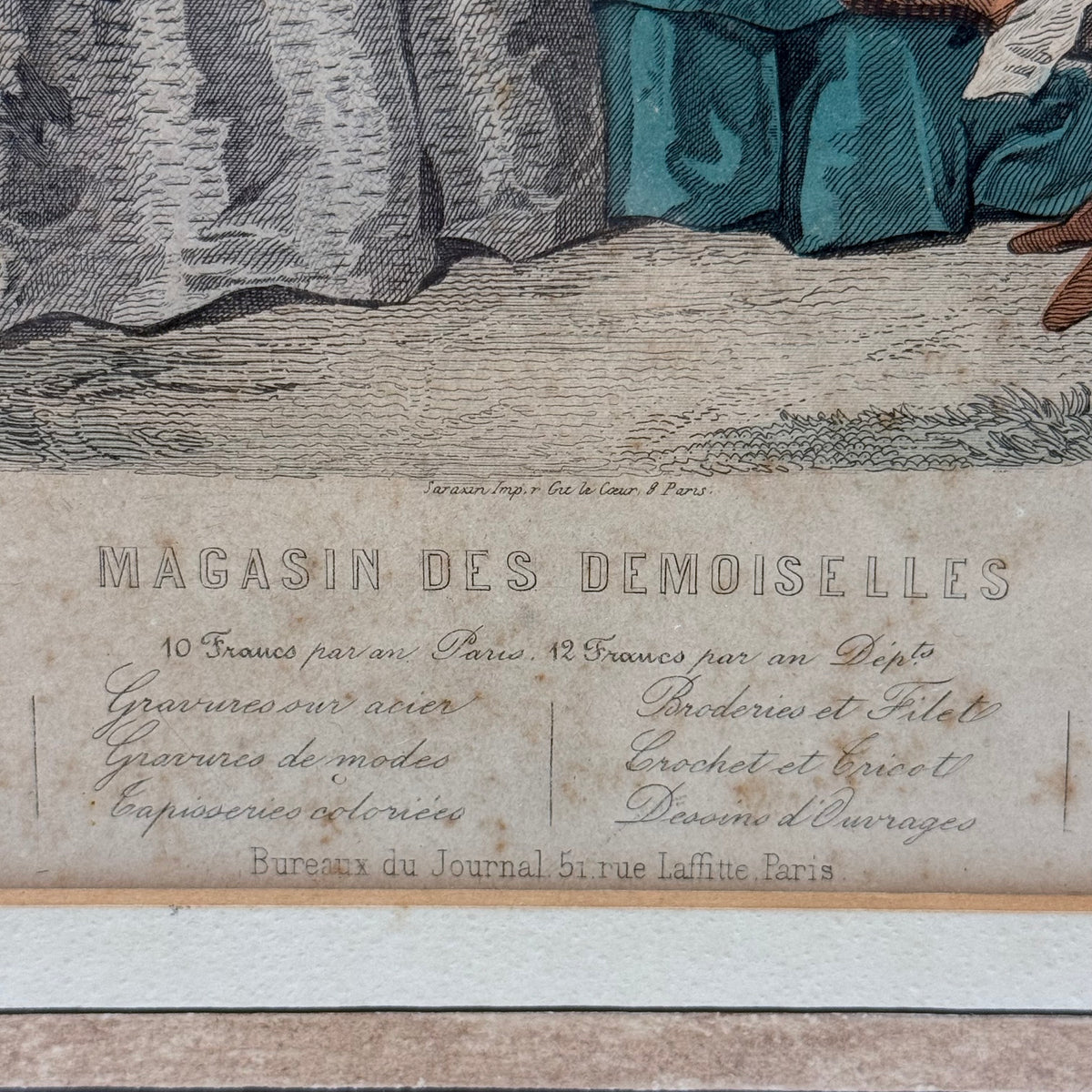 Magasin des Demoiselles Paris Fashion Prints Set of 2 1861