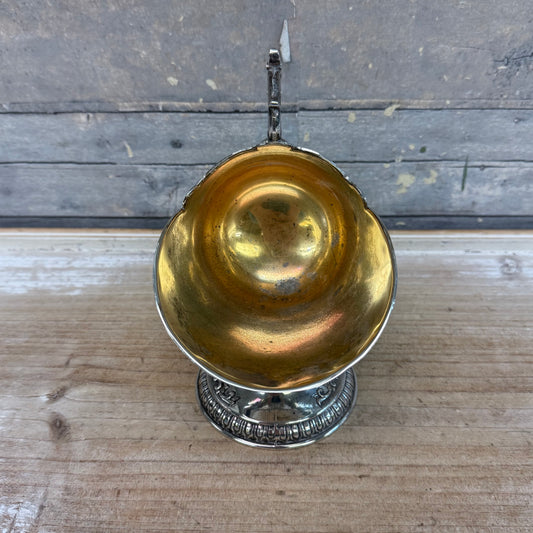 Silver Plated Embossed Sugar Scuttle with Scoop