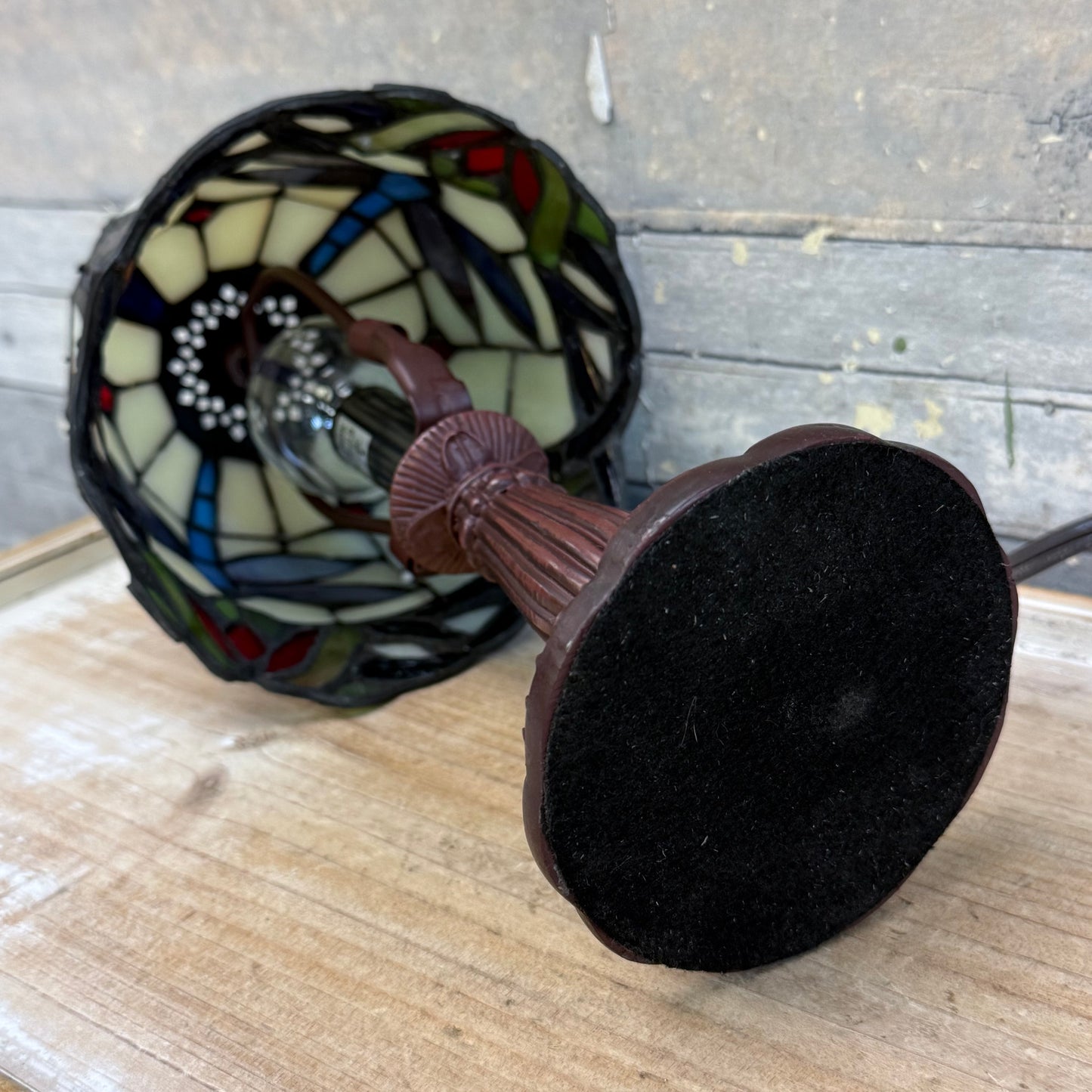 Dragonfly Tiffany Style Stained Glass Accent Lamp