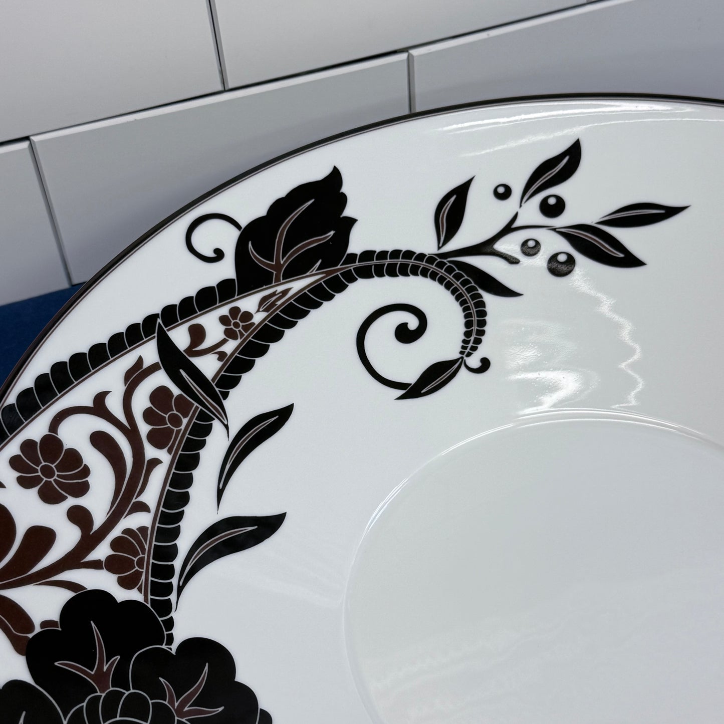 Mikasa Cocoa Blossom Porcelain Serving Bowl