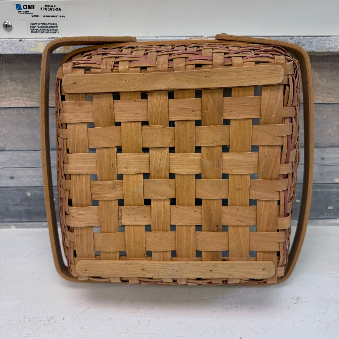 Woven Handled Wooden Basket