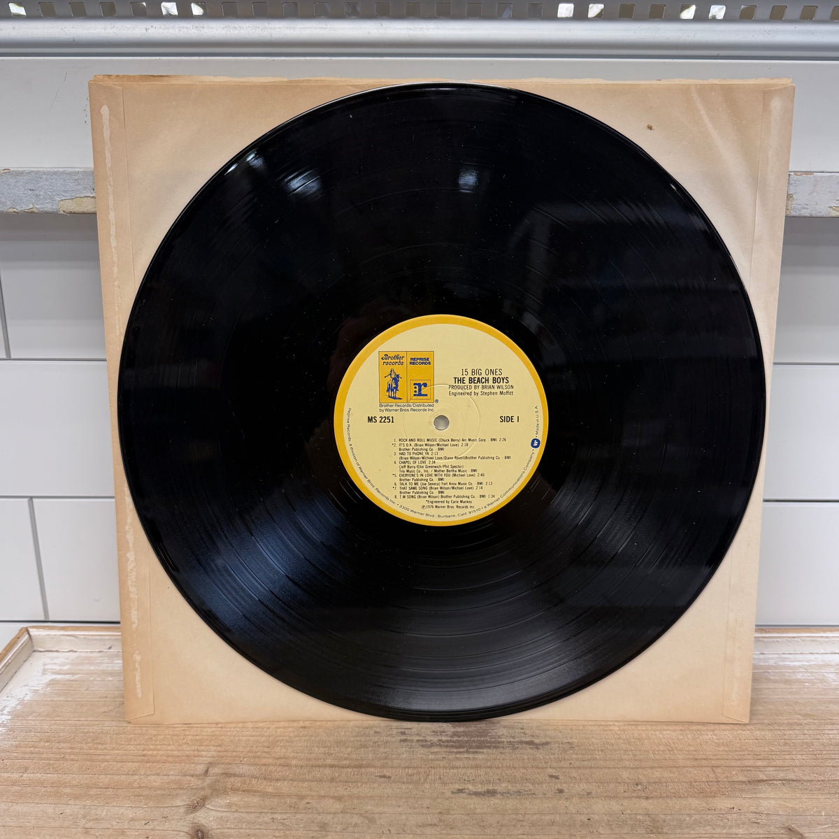 The Beach Boys 15 Big Ones Vinyl Record, 1976 - MS 2251