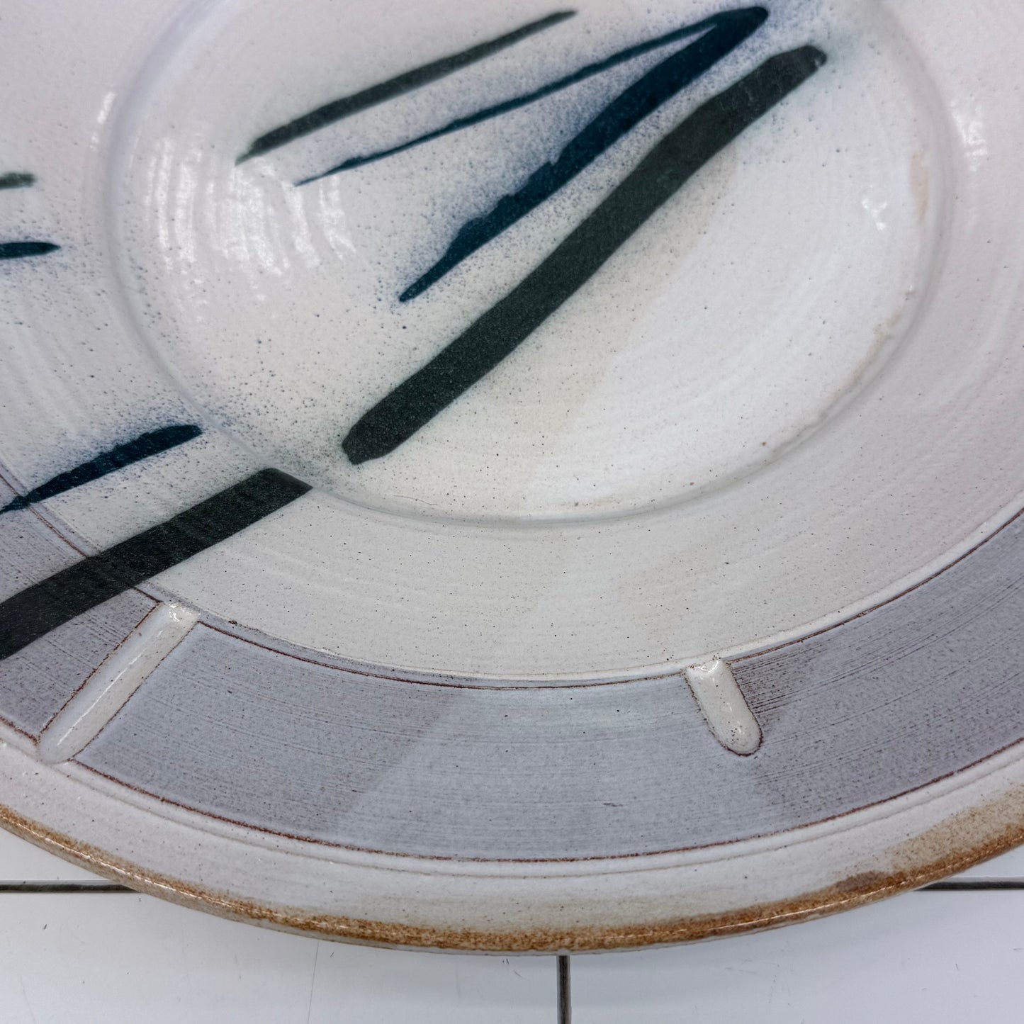 Signed Dixon Studio Art Pottery Stoneware Serving Platter