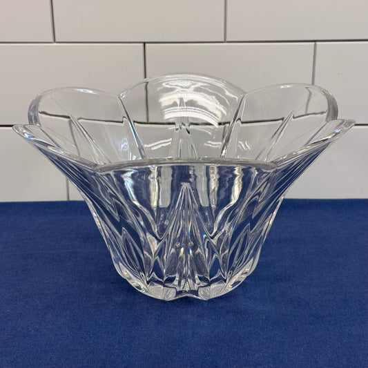 Lenox Scalloped Cut Crystal Bowl Vintage 1990s