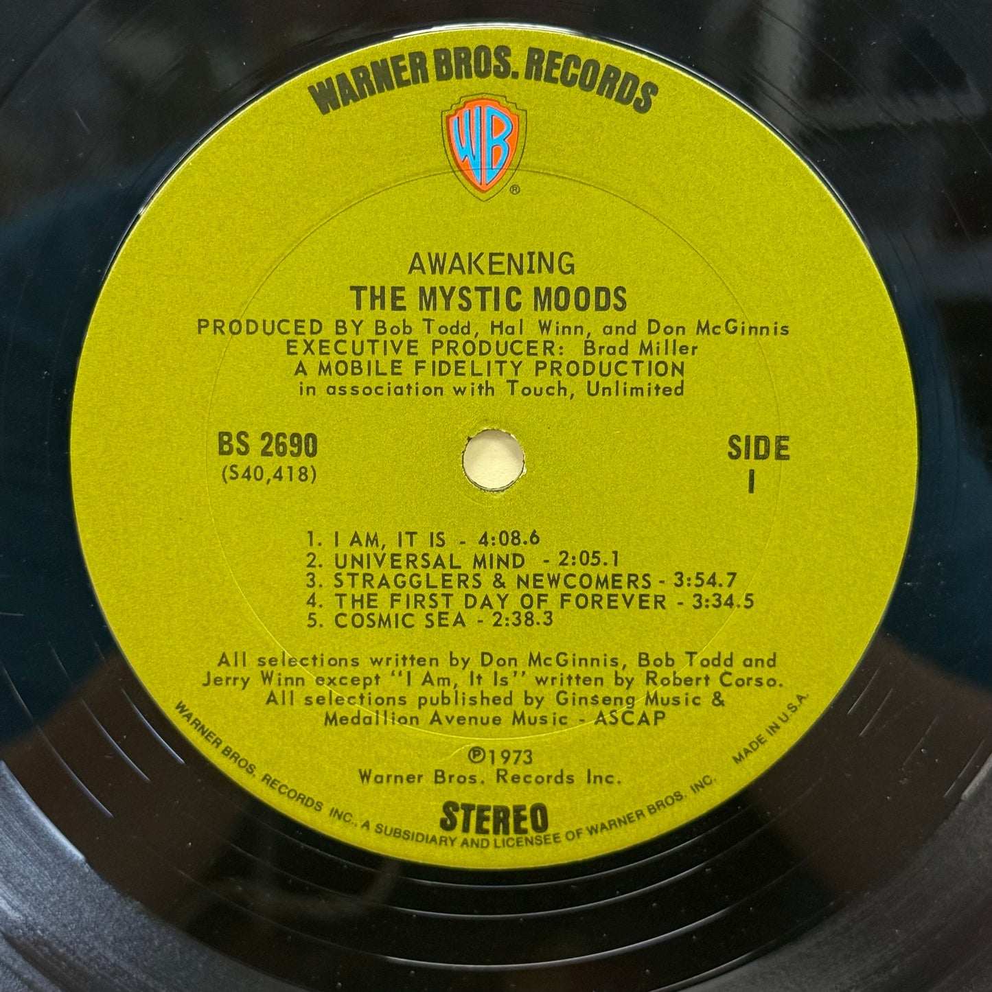 The Mystic Moods Awakening Vinyl Record LP 1973 #BS 2690