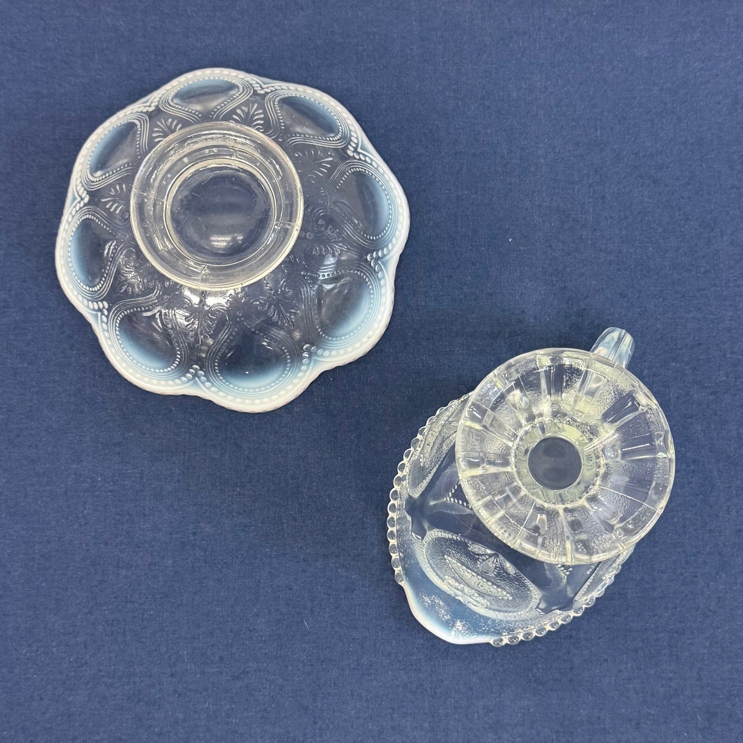 Northwood Scroll Acanthus Bowl & Adams Garfield Drape Pitcher