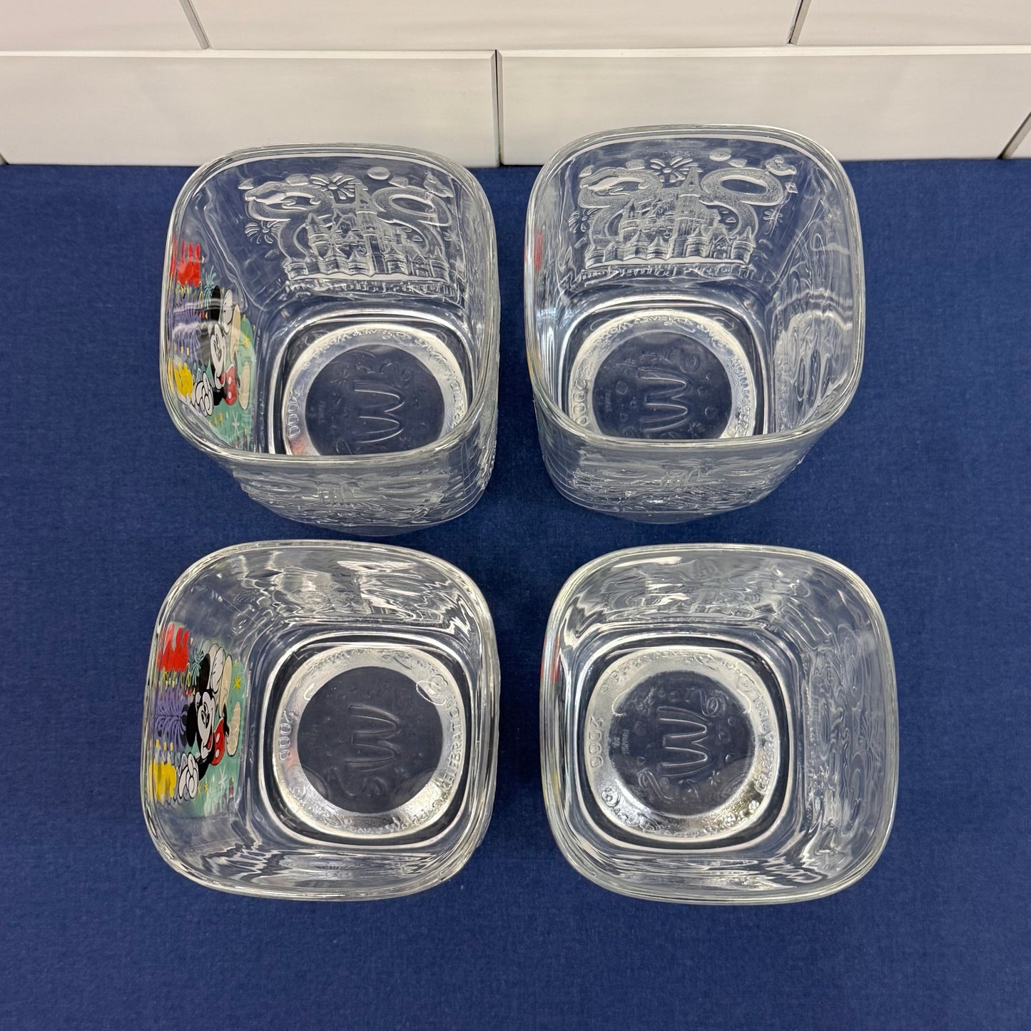 McDonald's Disney World Celebration 2000 Magic Kingdom Glasses Set of 4