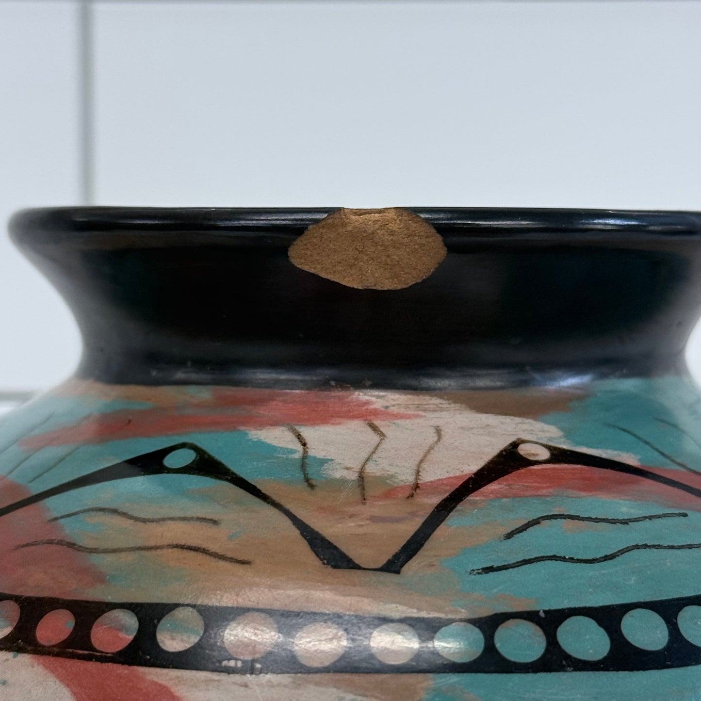 Santos Rivas Vilchez Peru Handcrafted Ceramic Vase Signed 2004