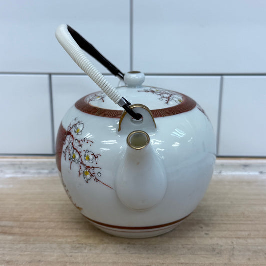 Japanese Kutani Tea Set, Hand Painted Porcelain