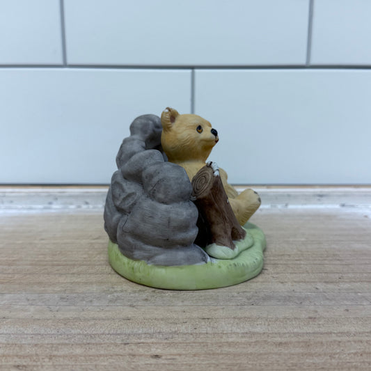Franklin Mint Woodland Surprises Figurine , Bear 1984