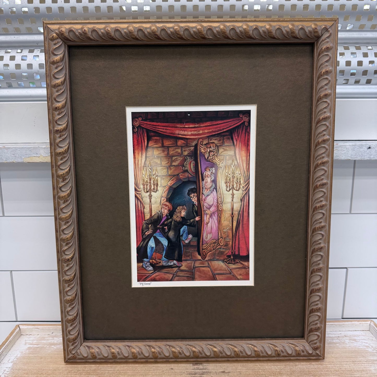 Harry Potter Pig Snout Fred Bode Framed Art Print 2000