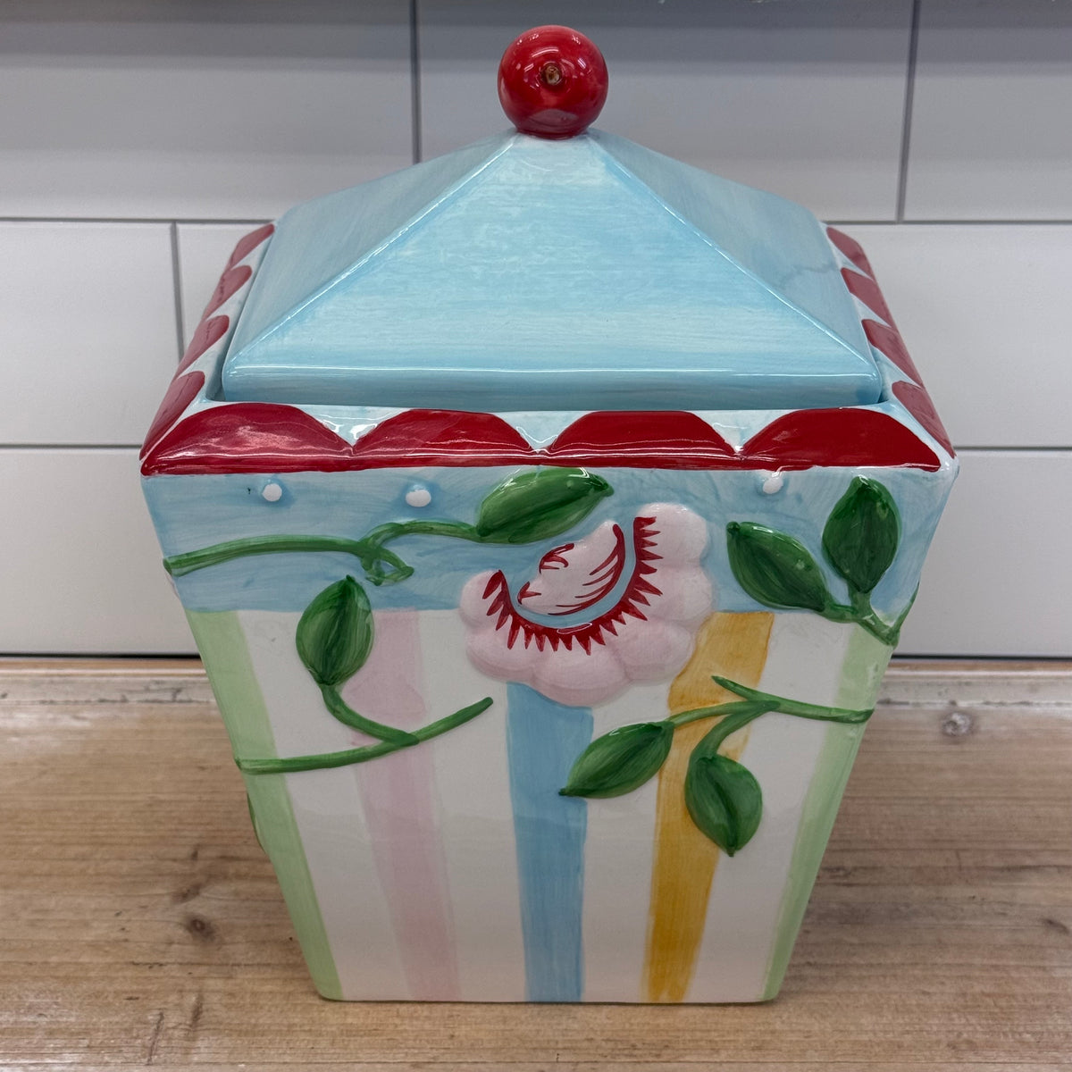 Mary Engelbreit Sakura Cherry Blossom Ceramic Canister