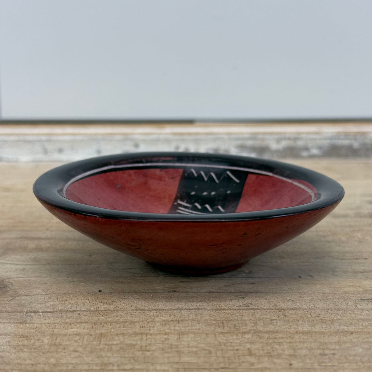 African Kisii Soapstone Zebra Trinket Dishes Set of 7