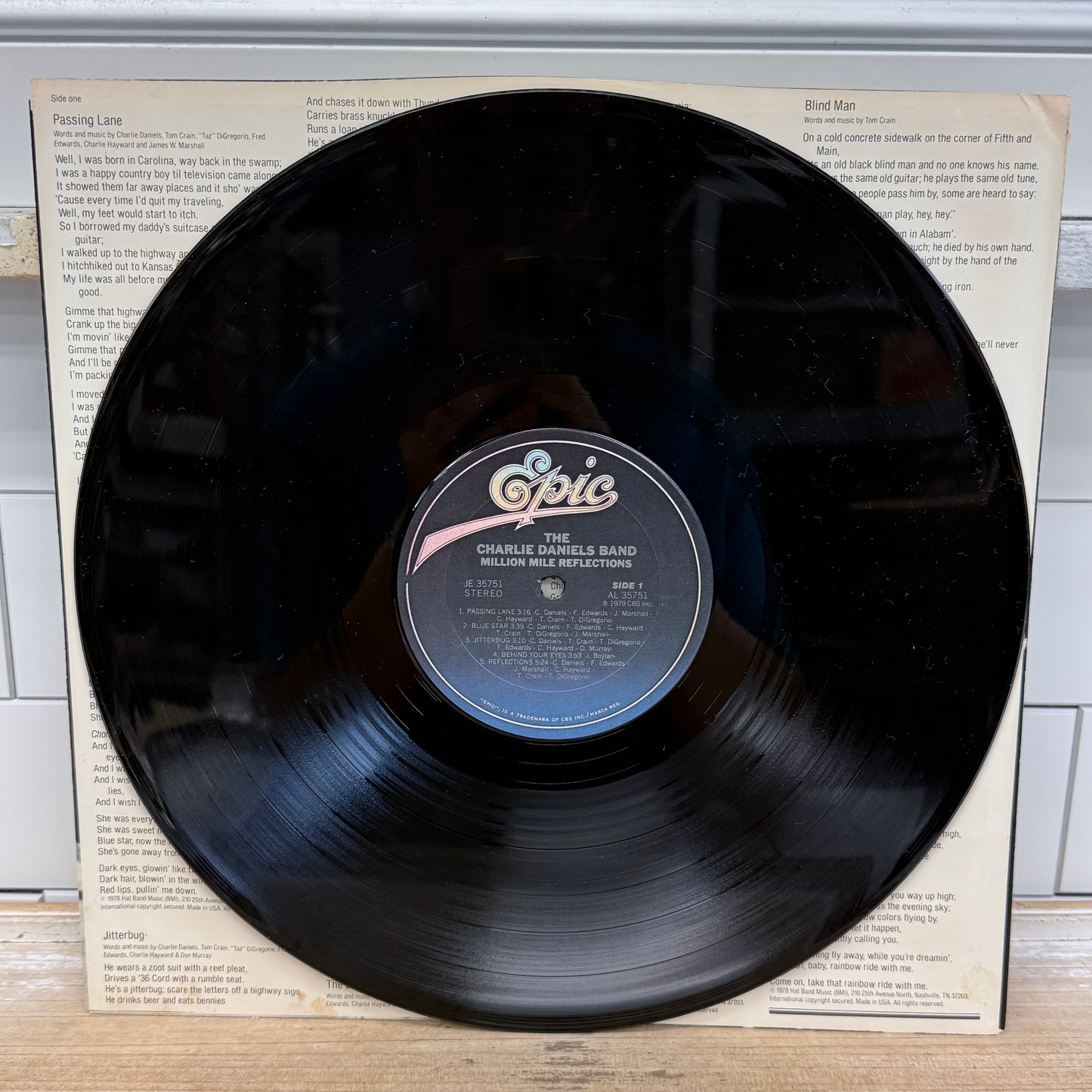The Charlie Daniels Band Million Mile Reflections LP 1979 #JE35751