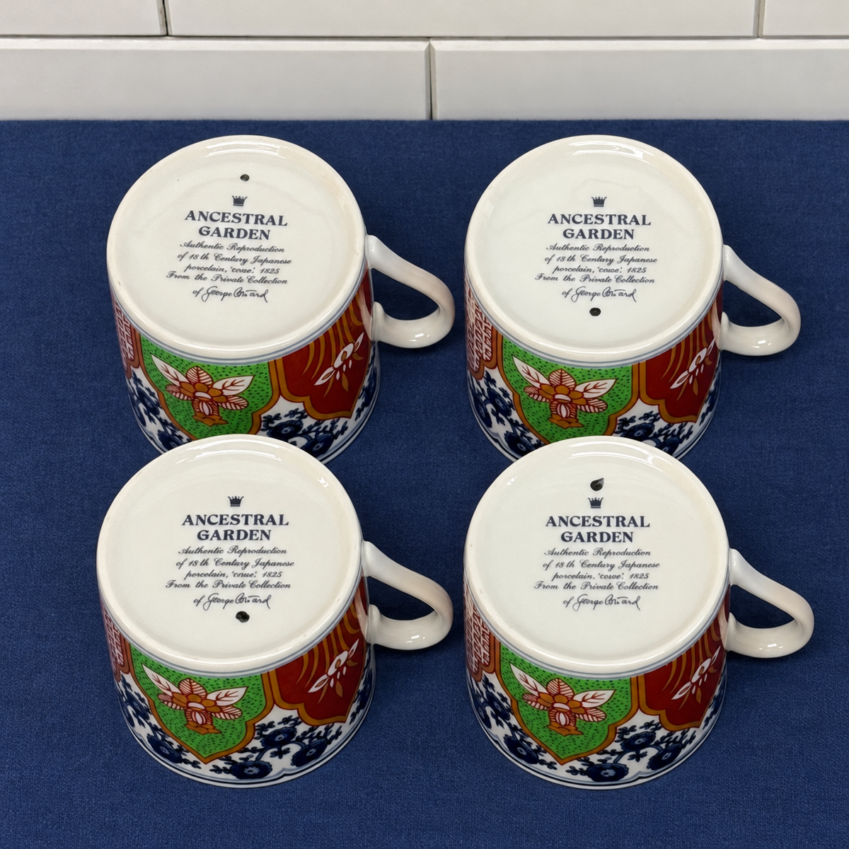 Georges Briard Ancestral Garden Cup & Saucer Service for 4